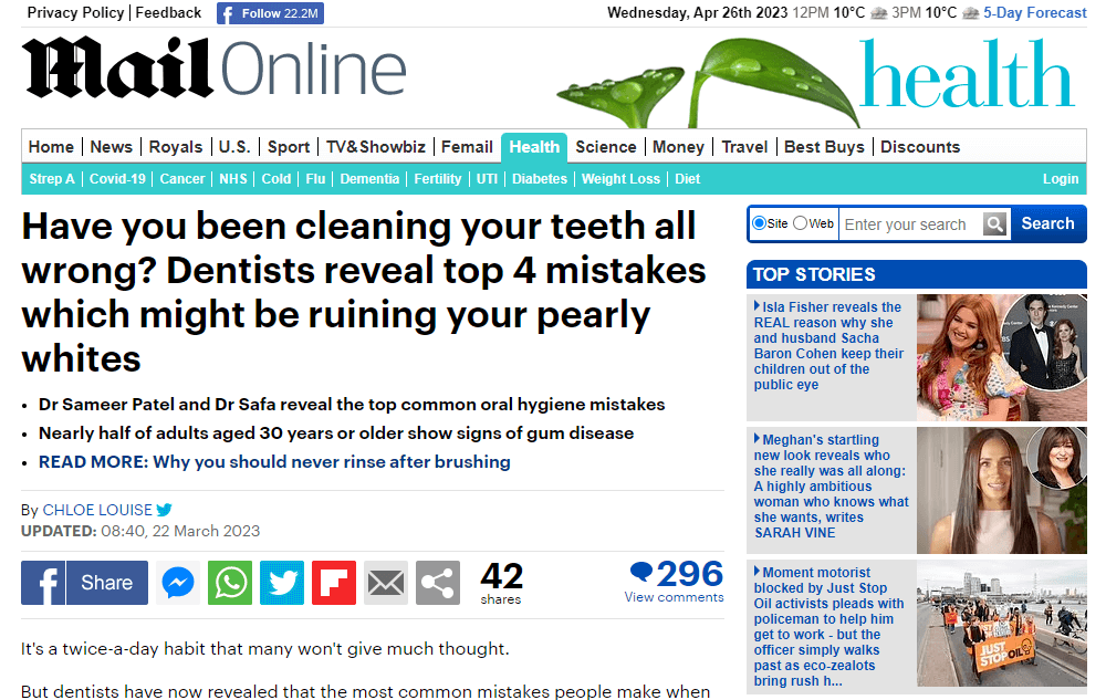 MailOnline's Orignal Blog Post